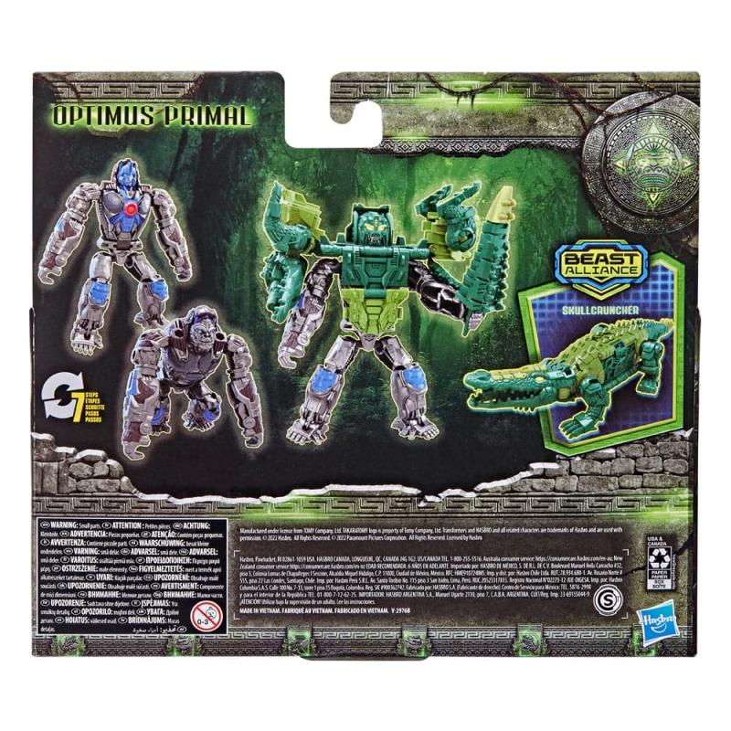 Transformers: Rise of the Beasts Beast Alliance Combiner Action Figure 2-Pack Optimus Primal & Skull