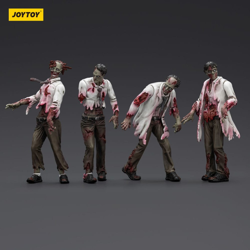 Zombie Dark Source Action Figures 4-Pack Scientists (Male) 8 cm 2