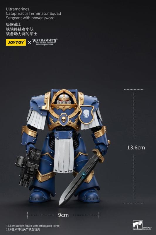 Warhammer The Horus Heresy Action Figure 1/18 Ultramarines Cataphractii Terminator Squad Sergeant wi 8