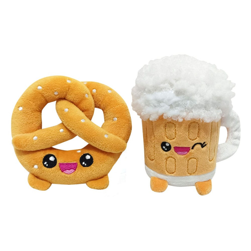 Yummis Together Plush Figures 2 Pack Pretzel & Beer in Take Away Bag 21 cm 1