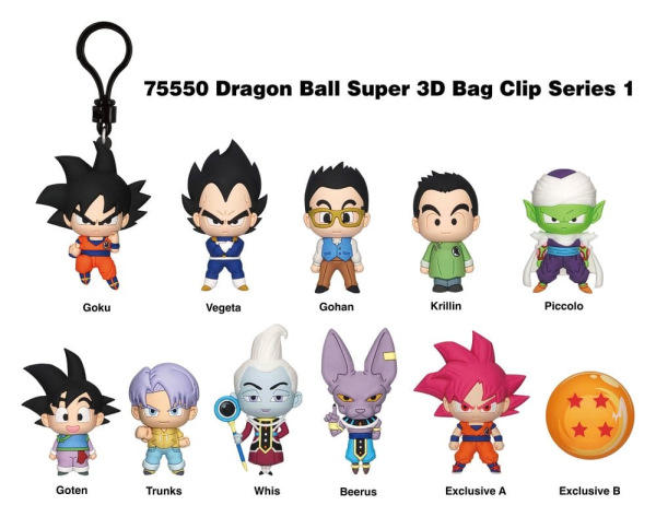 Dragon Ball Super 3D PVC Bag Clips Series 1 Display (24) 1