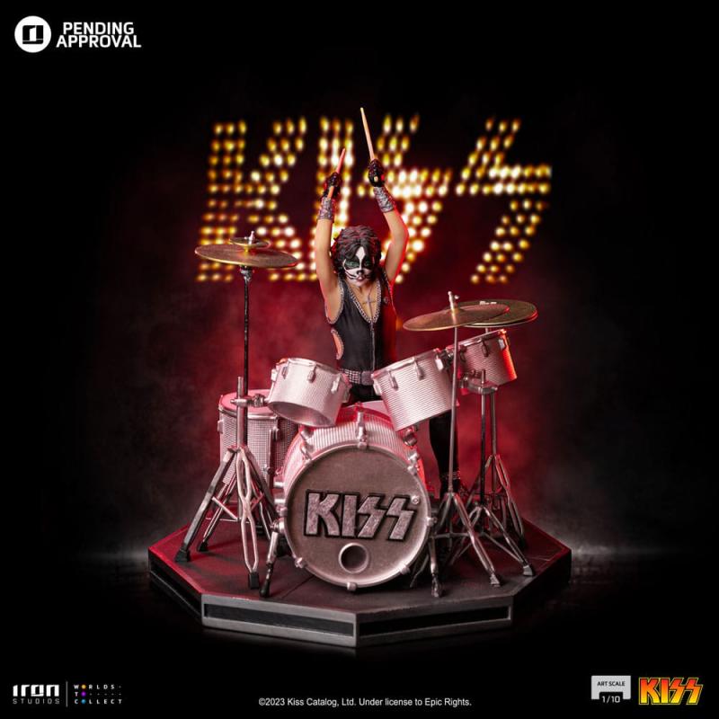 Kiss: Peter Criss Limited Edtition 1/10 Art Scale Statue - Iron Studios