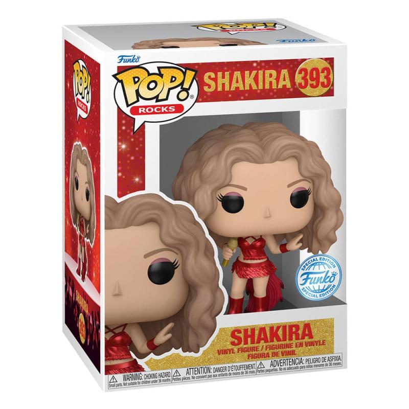 Shakira POP! Rocks Vinyl Figure Shakira(Super Bowl) (Metallic) 9 cm