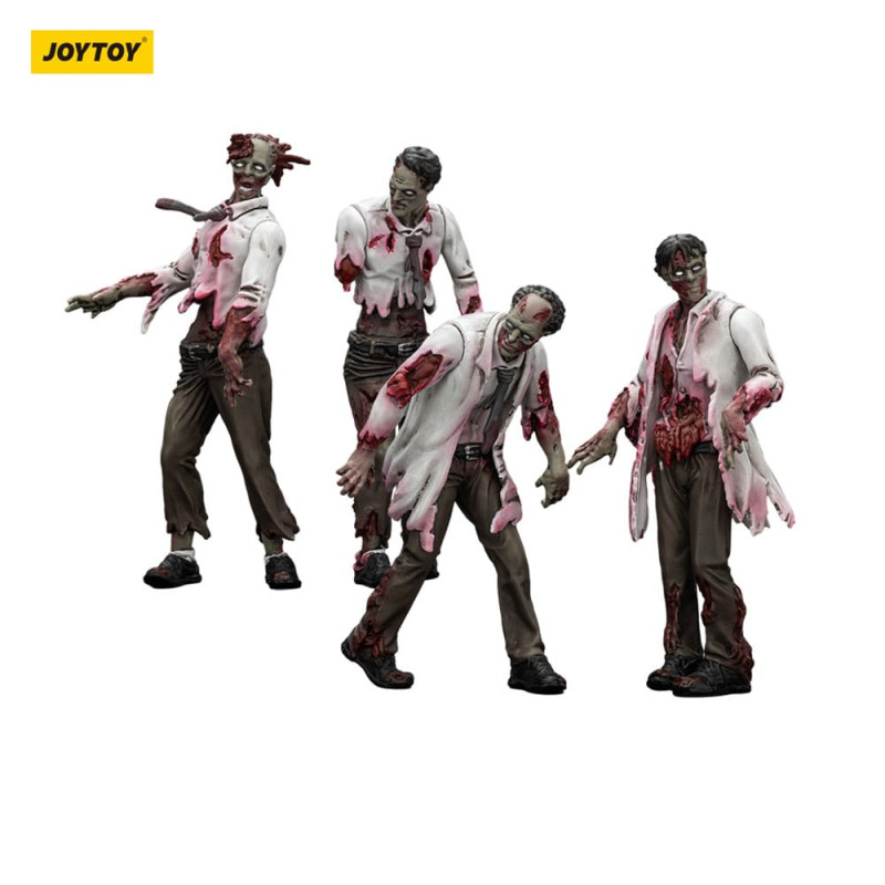 Zombie Dark Source Action Figures 4-Pack Scientists (Male) 8 cm 6