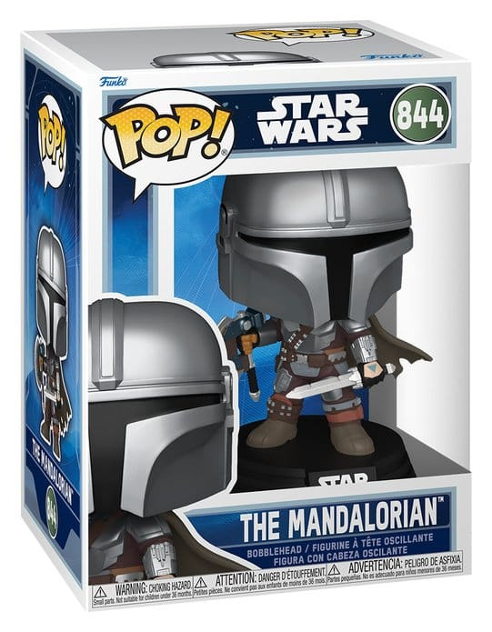 Star Wars: The Mandalorian and Grogu POP! Vinyl Figure The Mandalorian (Dual Wield) 9 cm 2