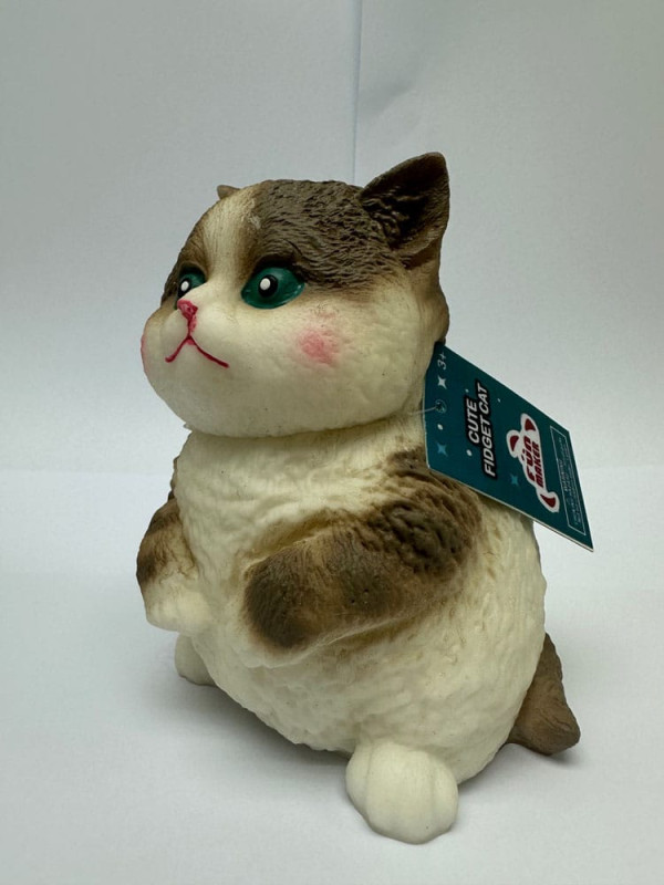Fun Maker Squishy Fidget Toy Dark Brown Cat 11 cm 3