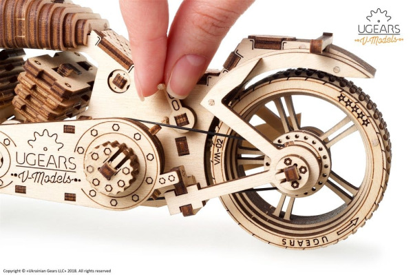 Ugears 3D Wooden Puzzle Bike VM-02 4