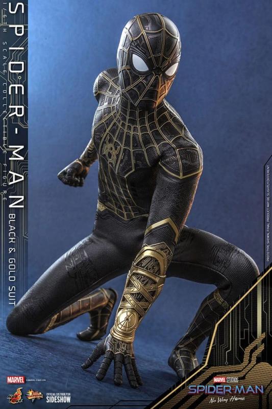 Spider-Man: No Way Home Movie Masterpiece Action Figure 1/6 Spider-Man (Black & Gold Suit) 30 cm