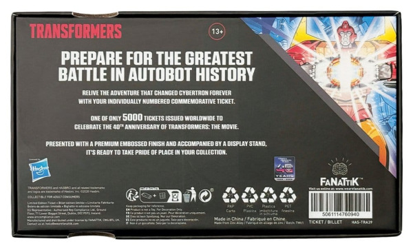 Transformers Replica The Movie 40th Anniversary Movie Ticket Limited Edition 9 x 16 cm 2