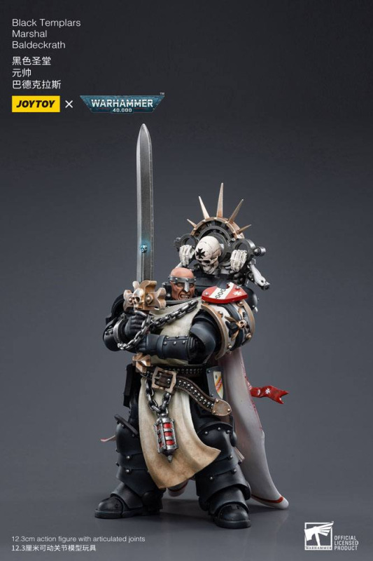 Warhammer 40k Action Figure 1/18 Black Templars Marshal Baldeckrath 12 cm 6