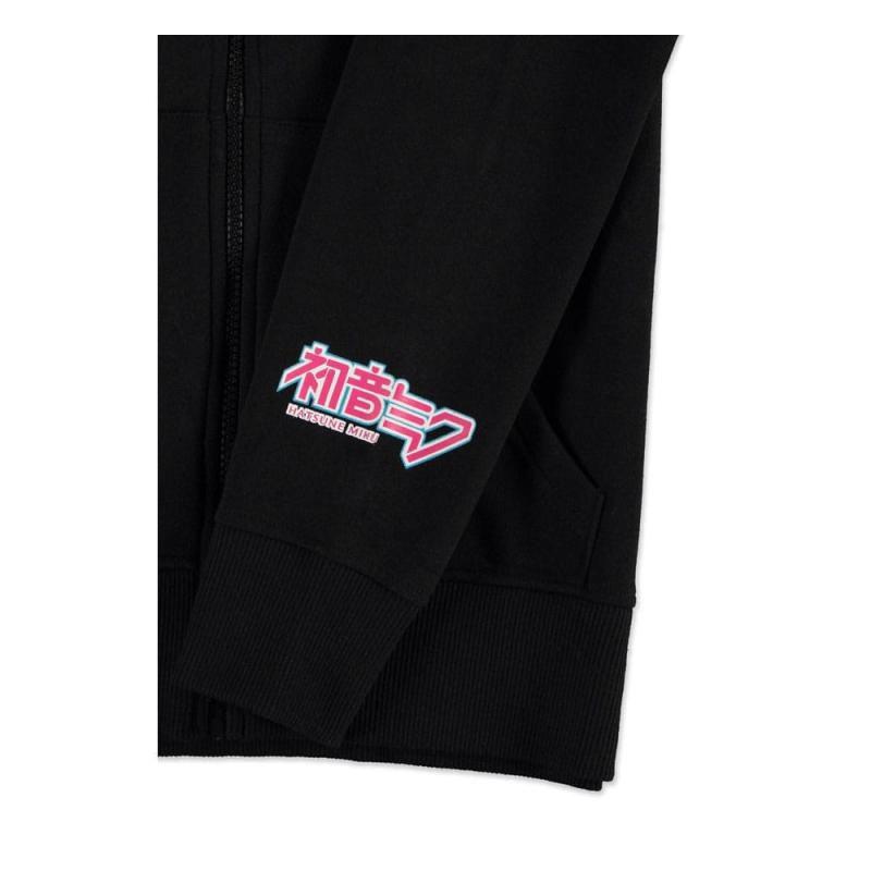 Hatsune Miku Zipper Hoodie Black Size S