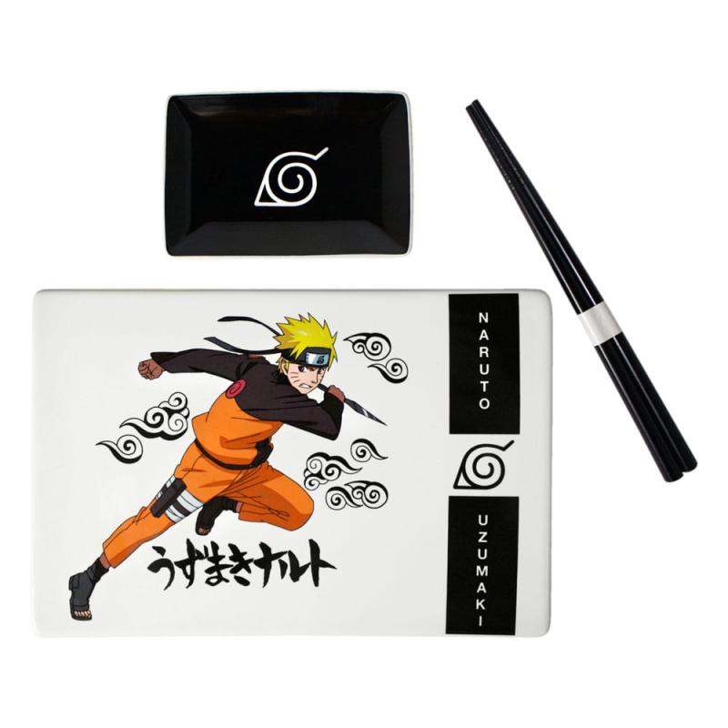 Naruto Shippuden Ceramic Sushi Set with Chopsticks Naruto Uzumaki 2