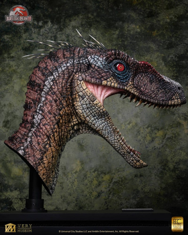 Jurassic Park III Life Size Bust Male Alpha Velociraptor "Blood Knight" 83 cm 10