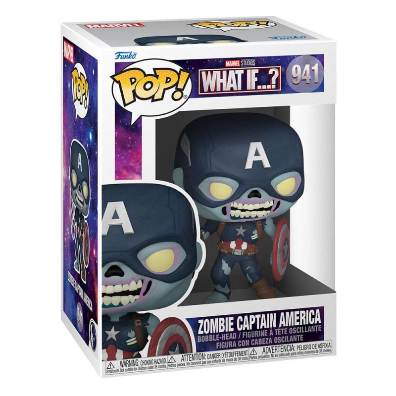 Marvel What If...? POP! TV Vinyl Figure Zombie Captain America 9 cm 1