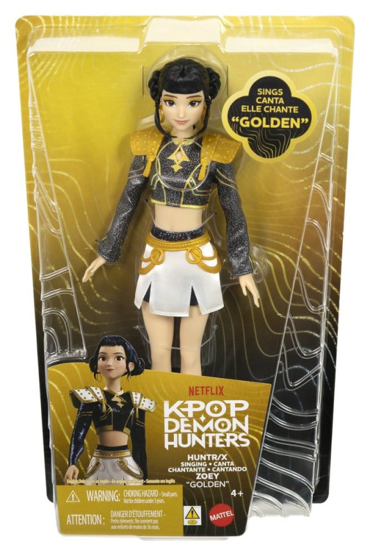 KPop Demon Hunters Singing Doll Huntrix Zoey (Golden) 1