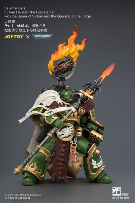 Warhammer Action Figure Salamanders Vulkan He'stan, the Forgefather 13 cm 9