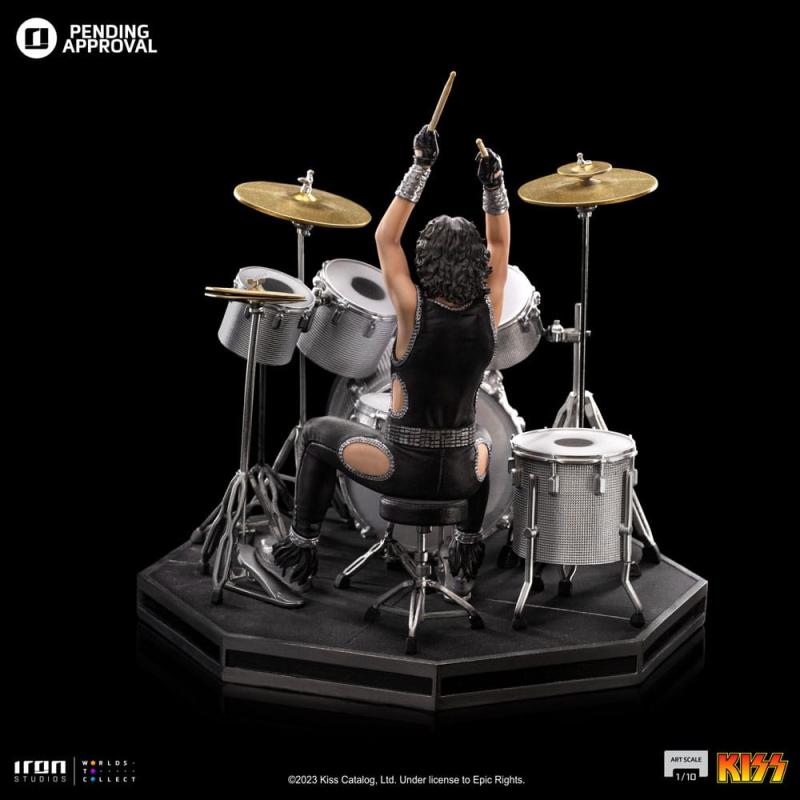 Kiss: Peter Criss Limited Edtition 1/10 Art Scale Statue - Iron Studios