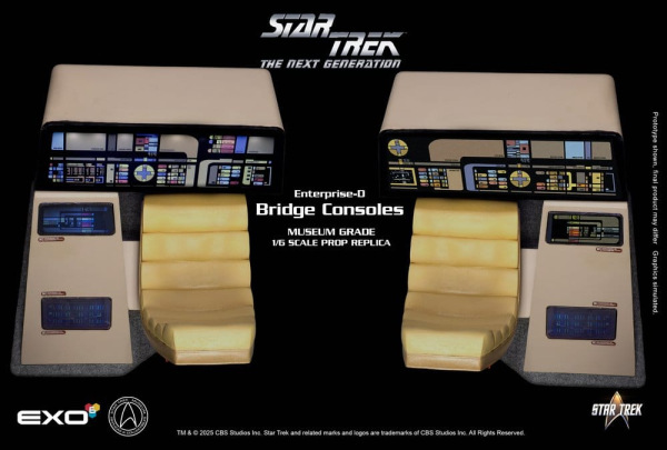 Star Trek: The Next Generation Replica 1/6 Enterprise-D Bridge Consoles Set 1