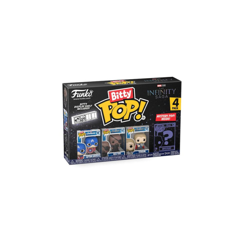 Marvel Bitty POP! Vinyl Figure 4-Pack Captain America 2,5 cm 2