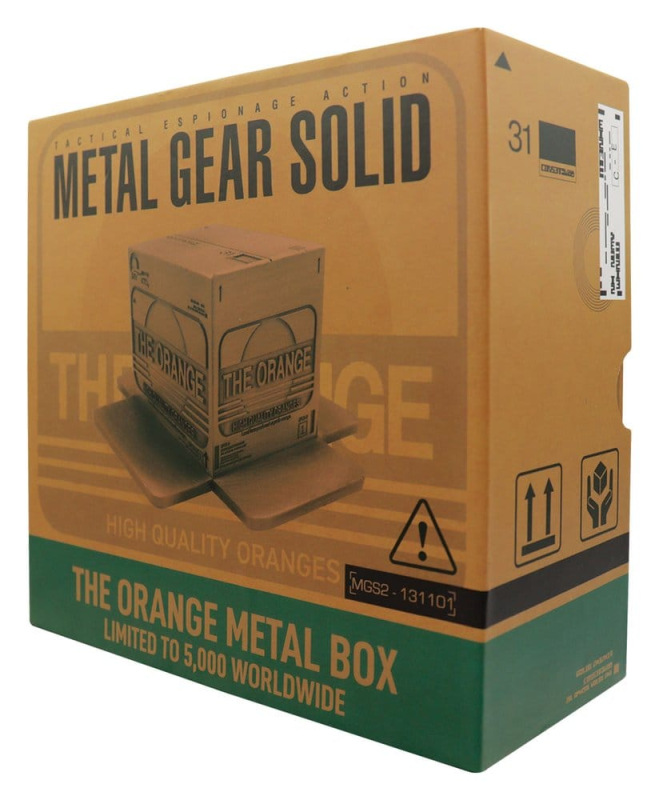 Metal Gear Solid 2 Replica Cardboard Box Antique Gold 1