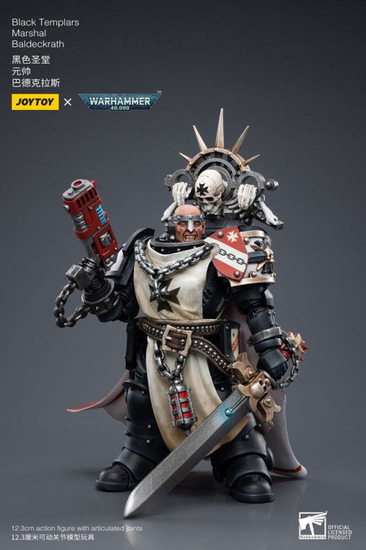 Warhammer 40k Action Figure 1/18 Black Templars Marshal Baldeckrath 12 cm 3