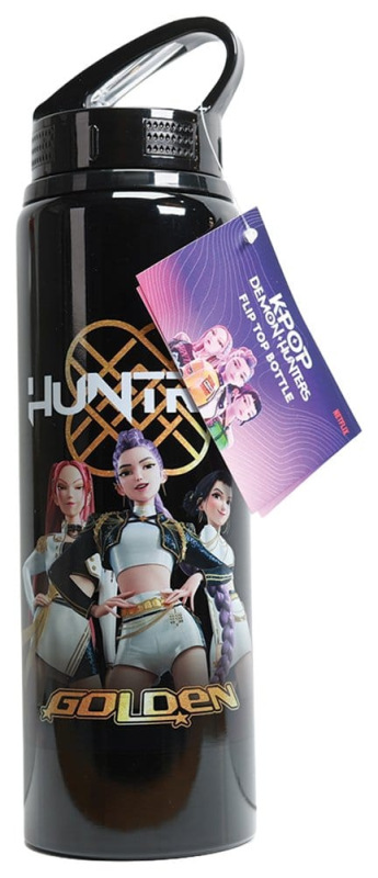 KPop Demon Hunters Flip Top Water Bottle Golden 2