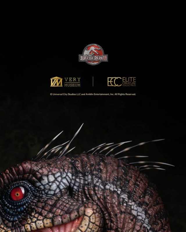 Jurassic Park III Life Size Bust Male Alpha Velociraptor "Blood Knight" 83 cm 4