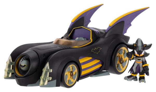 DC x Sonic - The Hedgehog Action Figure with Vehicle Shadow Batman & Batmobile 6 cm 10