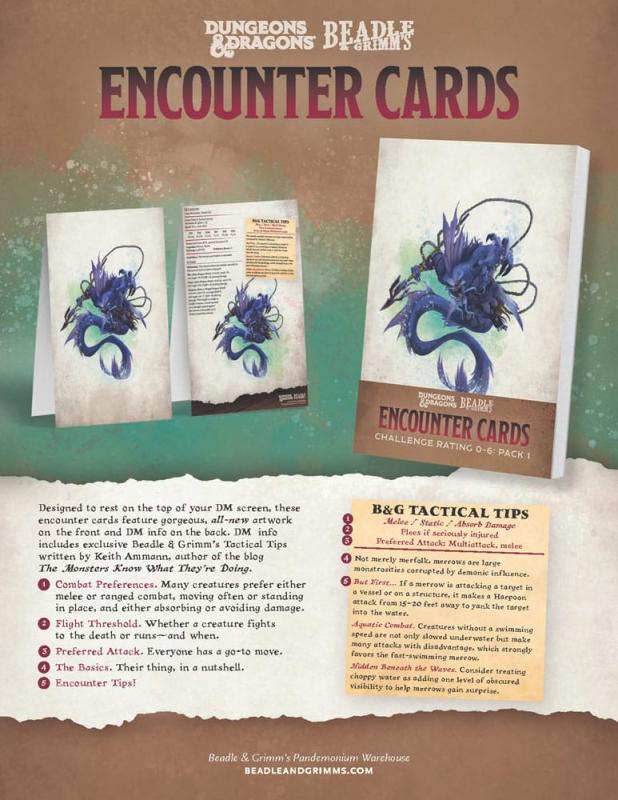 Dungeons & Dragons RPG Encounter Cards Challenge Rating 7+: Pack 1 *english*