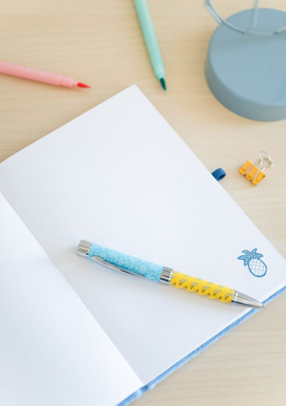 Stitch Premium Plush Notebook A5 with pen Tropical 4