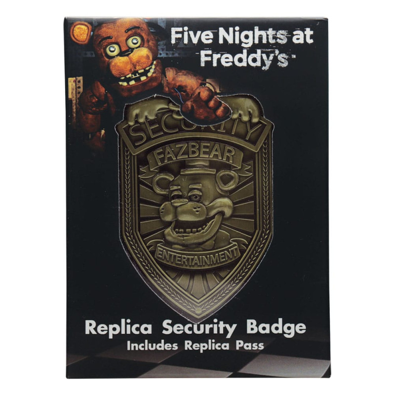 Five Nights at Freddy´s Replica Security Badge Antique Brass Edition 3