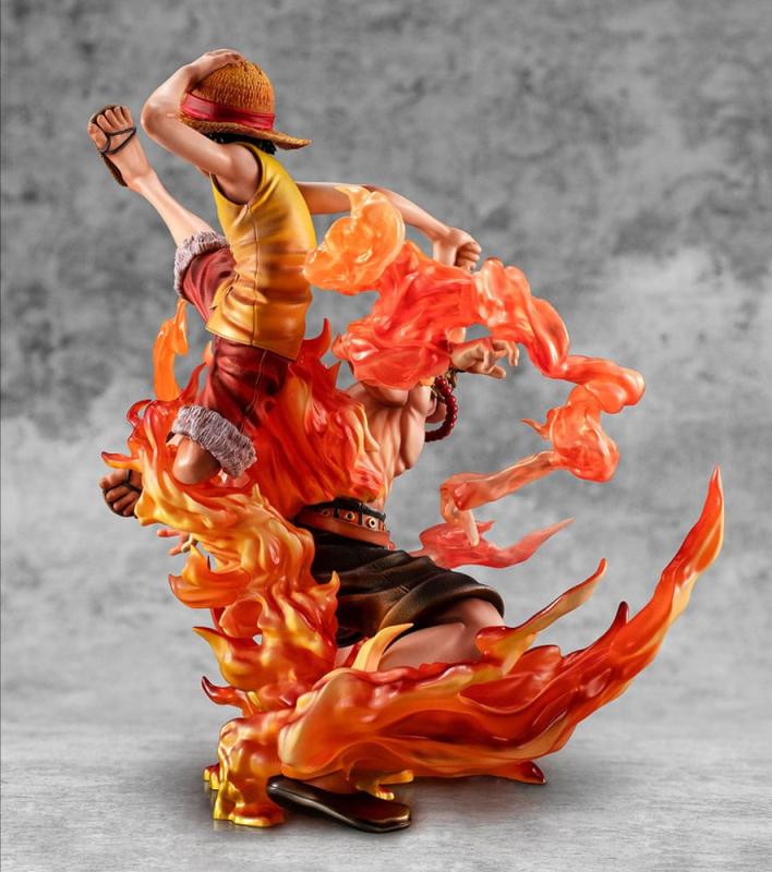 One Piece P.O.P NEO-Maximum PVC Statue Luffy & Ace Bond between brothers 20th Limited Ver. 25 cm 3