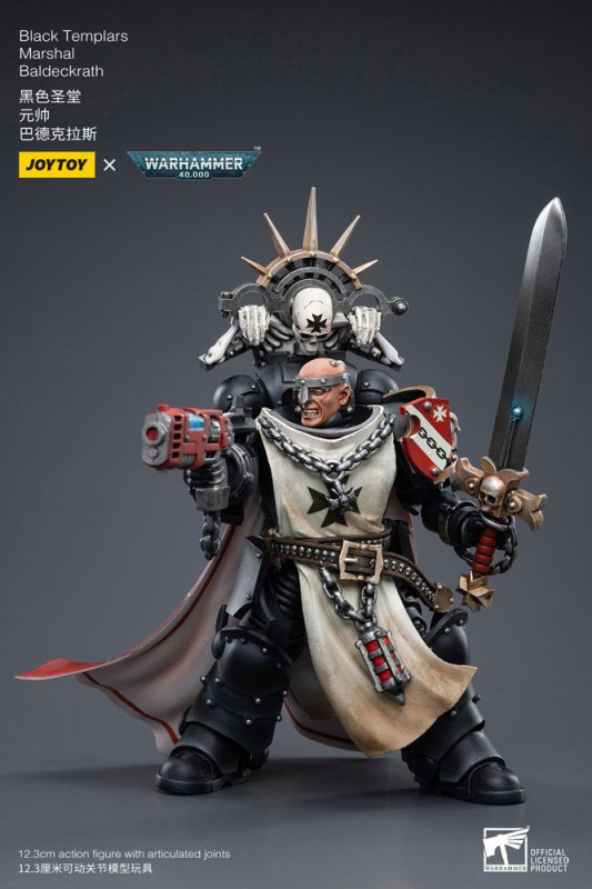 Warhammer 40k Action Figure 1/18 Black Templars Marshal Baldeckrath 12 cm 4