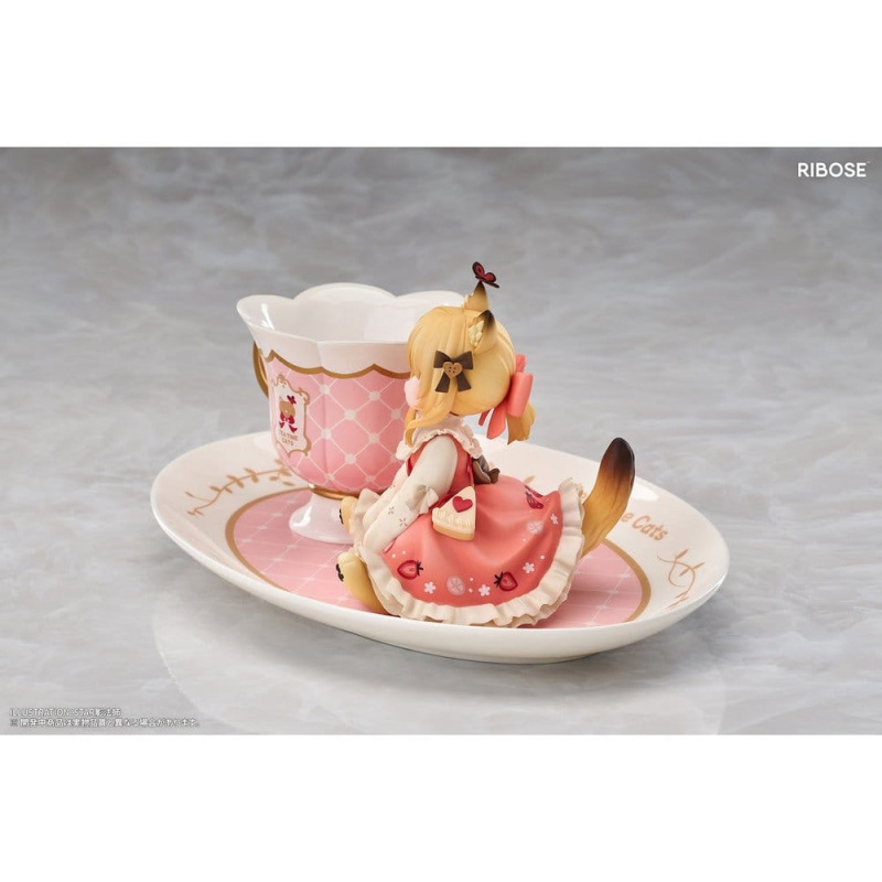 Original Character DLC Series PVC Figure Tea Time Cats Orange Cat 10 cm 2