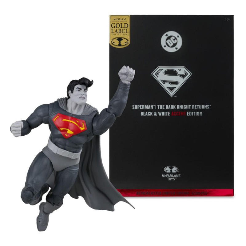 DC Multiverse Action Figure Superman (The Dark Knight Returns) (Black & White Accent Edition) (Gold 4