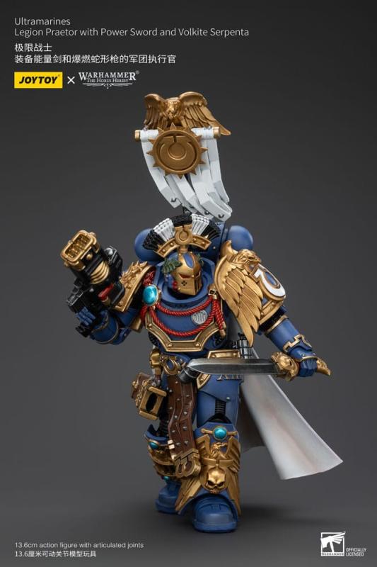 Warhammer The Horus Heresy Action Figure 1/18 Ultramarines Legion Praetor with Power Sword and Volki