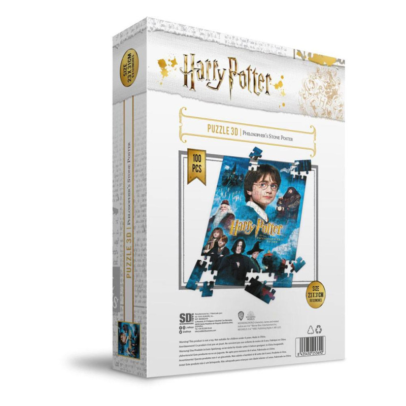 Harry Potter Jigsaw Puzzle with 3D-Effect Philosopher's Stone Poster (100 pieces) 1