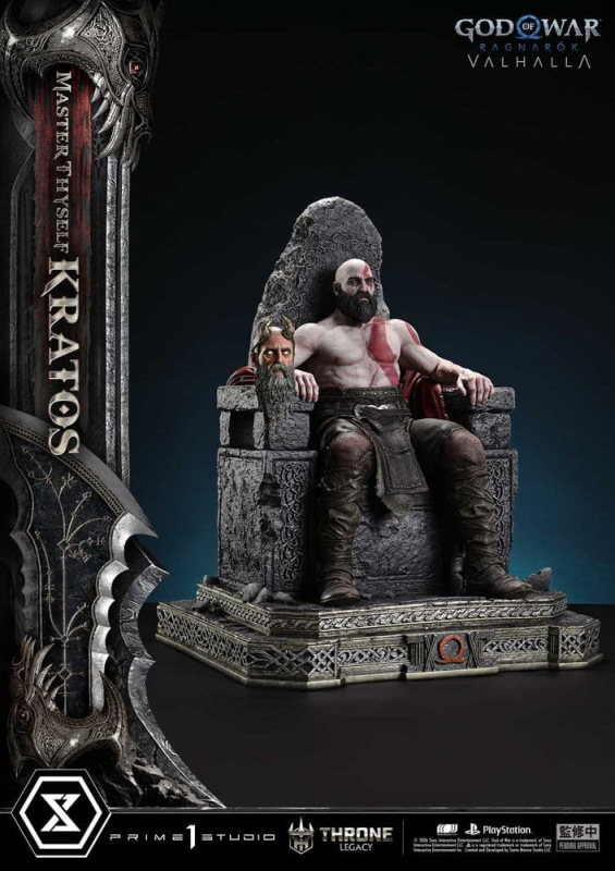 Throne Legacy God of War Series Statue 1/3 Ragnarok Master Thyself Kratos 67 cm 9