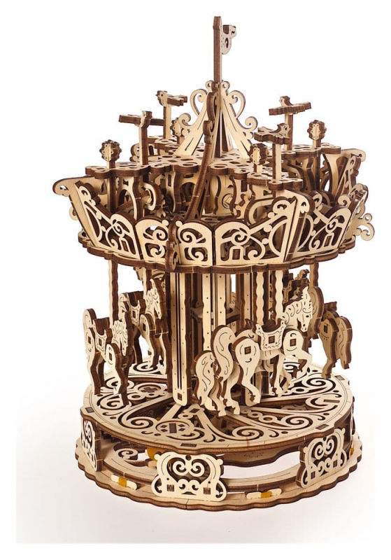 Ugears 3D Wooden Puzzle Carousel 8