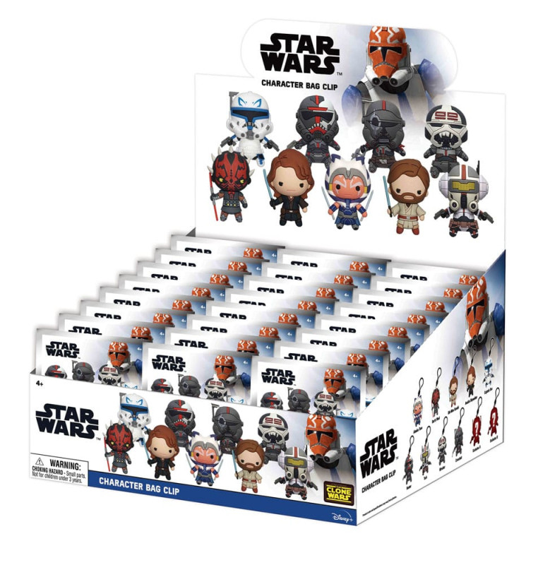 Star Wars Clone Wars 3D PVC Bag Clips Series 4 Display (24) 2