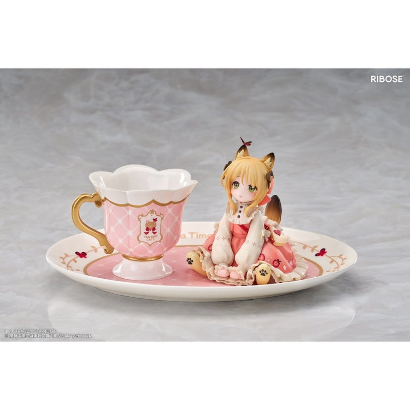 Original Character DLC Series PVC Figure Tea Time Cats Orange Cat 10 cm 1