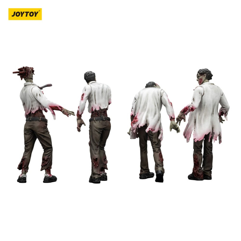 Zombie Dark Source Action Figures 4-Pack Scientists (Male) 8 cm 8
