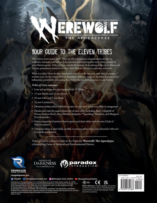 Werewolf: The Apocalypse 5th Edition RPG book Tribes of Gaia *English Version* 1