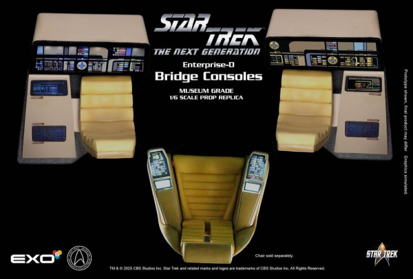 Star Trek: The Next Generation Replica 1/6 Enterprise-D Bridge Consoles Set 2