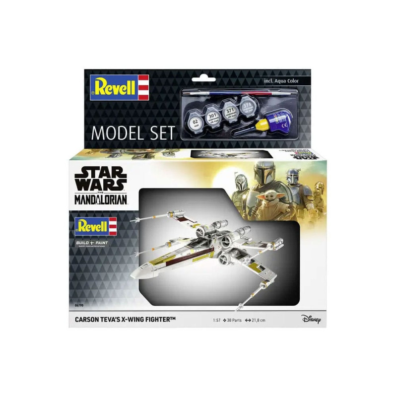 Star Wars Model Kit with basic accessories 1/57 Carson Teva's X-Wing Fighter 22 cm 2