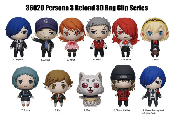 Persona 3 3D Foam Bag Clips Series 1 Display (24) 1