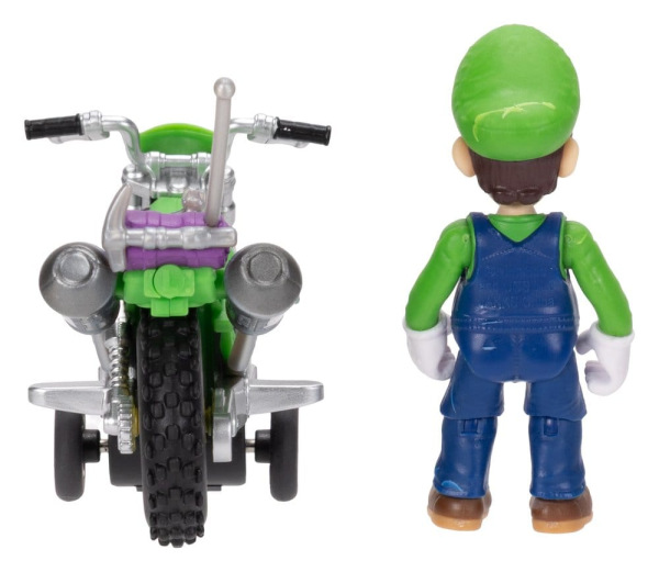 The Super Mario Galaxy Movie Action Figure with Pull Back Motorcycle Luigi 6 cm 8