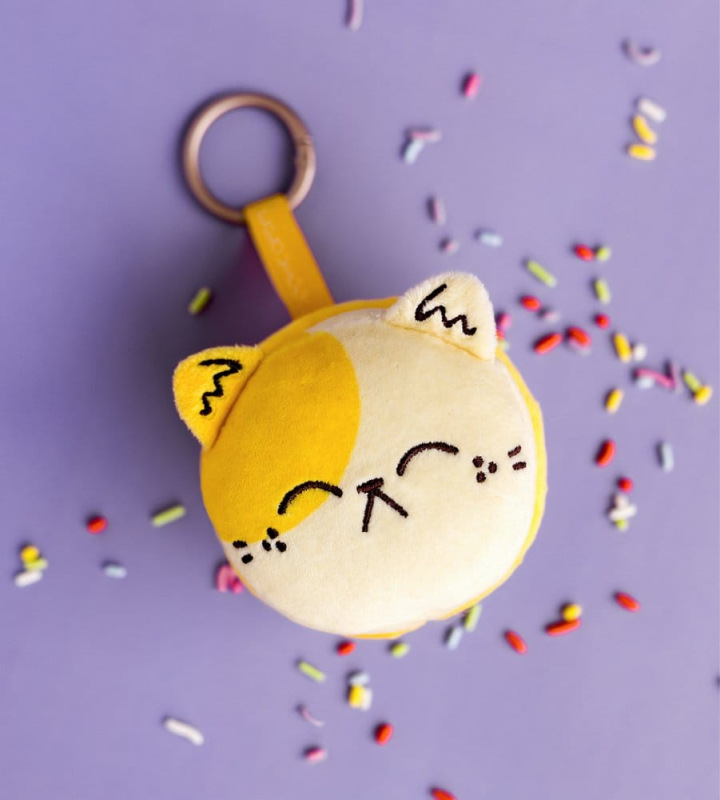 Meowcaron Plush Bag Charm Smile 7 cm 5