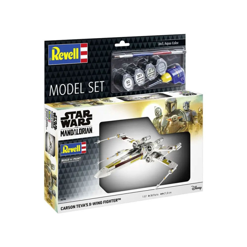 Star Wars Model Kit with basic accessories 1/57 Carson Teva's X-Wing Fighter 22 cm 4