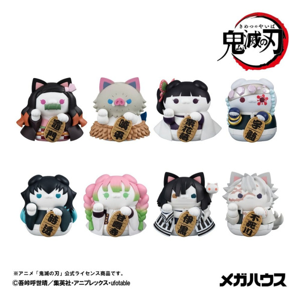 Demon Slayer: Kimetsu no Yaiba Mega Cat Project Minifigures 6 cm Demon Slayer Fortune Cats ver. 02 B